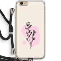 CaseCompany Roses are red: iPhone 6 PLUS / 6S PLUS Transparant Hoesje met koord