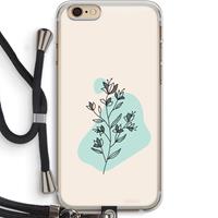 CaseCompany Violets are blue: iPhone 6 PLUS / 6S PLUS Transparant Hoesje met koord