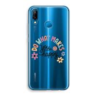 CaseCompany Happy days: Huawei P20 Lite Transparant Hoesje