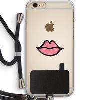 CaseCompany Kusje: iPhone 6 PLUS / 6S PLUS Transparant Hoesje met koord