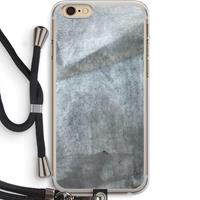 CaseCompany Grey Stone: iPhone 6 PLUS / 6S PLUS Transparant Hoesje met koord