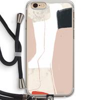 CaseCompany Lava: iPhone 6 PLUS / 6S PLUS Transparant Hoesje met koord