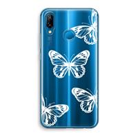 CaseCompany White butterfly: Huawei P20 Lite Transparant Hoesje