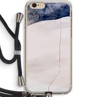 CaseCompany Stone White: iPhone 6 PLUS / 6S PLUS Transparant Hoesje met koord