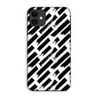 CaseCompany Zwarte vegen: iPhone 11 Tough Case