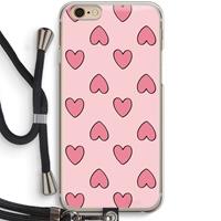 CaseCompany Ondersteboven verliefd: iPhone 6 / 6S Transparant Hoesje met koord