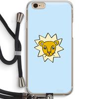 CaseCompany Kleine leeuw: iPhone 6 / 6S Transparant Hoesje met koord