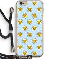 CaseCompany Leeuwenkoppen: iPhone 6 / 6S Transparant Hoesje met koord