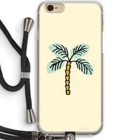 CaseCompany Palmboom: iPhone 6 / 6S Transparant Hoesje met koord