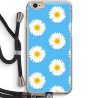 CaseCompany Margrietjes: iPhone 6 / 6S Transparant Hoesje met koord