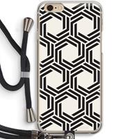 CaseCompany Geometrisch patroon: iPhone 6 / 6S Transparant Hoesje met koord