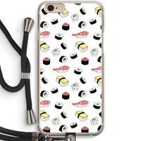 CaseCompany Sushi time: iPhone 6 / 6S Transparant Hoesje met koord