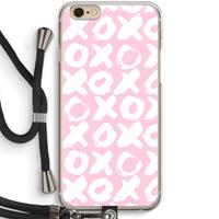 CaseCompany XOXO: iPhone 6 / 6S Transparant Hoesje met koord