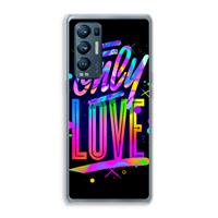 CaseCompany Only Love: Oppo Find X3 Neo Transparant Hoesje