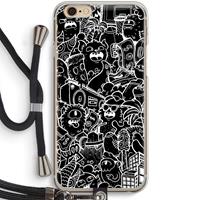 CaseCompany Vexx Black City : iPhone 6 / 6S Transparant Hoesje met koord