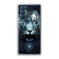 CaseCompany Darkness Tiger: Oppo Find X3 Neo Transparant Hoesje