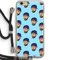 CaseCompany Drake Away: iPhone 6 / 6S Transparant Hoesje met koord
