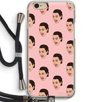 CaseCompany Ugly Cry Call: iPhone 6 / 6S Transparant Hoesje met koord