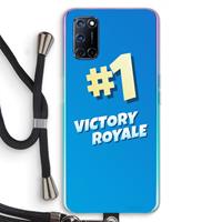 CaseCompany Victory Royale: Oppo A92 Transparant Hoesje met koord