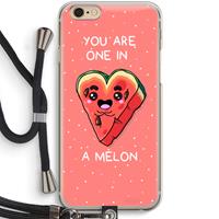 CaseCompany One In A Melon: iPhone 6 / 6S Transparant Hoesje met koord