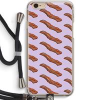 CaseCompany Bacon to my eggs #2: iPhone 6 / 6S Transparant Hoesje met koord