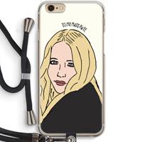 CaseCompany Mary Kate: iPhone 6 / 6S Transparant Hoesje met koord