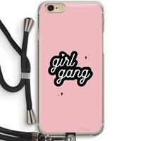 CaseCompany Girl Gang: iPhone 6 / 6S Transparant Hoesje met koord