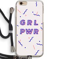 CaseCompany GRL PWR: iPhone 6 / 6S Transparant Hoesje met koord