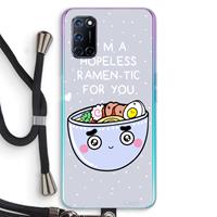 CaseCompany I'm A Hopeless Ramen-Tic For You: Oppo A92 Transparant Hoesje met koord