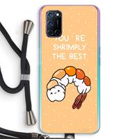 CaseCompany You're Shrimply The Best: Oppo A92 Transparant Hoesje met koord