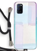 CaseCompany Square pastel: Oppo A92 Transparant Hoesje met koord
