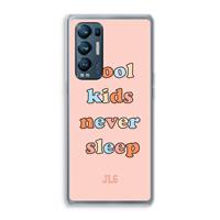 CaseCompany Cool Kids Never Sleep: Oppo Find X3 Neo Transparant Hoesje