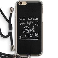 CaseCompany Risk loss: iPhone 6 / 6S Transparant Hoesje met koord