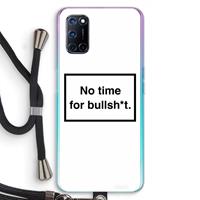 CaseCompany No time: Oppo A92 Transparant Hoesje met koord