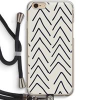 CaseCompany Marrakech Arrows: iPhone 6 / 6S Transparant Hoesje met koord