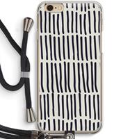 CaseCompany Moroccan stripes: iPhone 6 / 6S Transparant Hoesje met koord