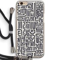 CaseCompany Moroccan Print: iPhone 6 / 6S Transparant Hoesje met koord