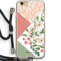 CaseCompany Sweet heaven geometrics: iPhone 6 / 6S Transparant Hoesje met koord