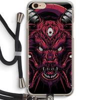 CaseCompany Hell Hound and Serpents: iPhone 6 / 6S Transparant Hoesje met koord