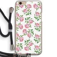 CaseCompany Kleine roosjes: iPhone 6 / 6S Transparant Hoesje met koord