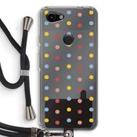 CaseCompany Bollen: Pixel 3a Transparant Hoesje met koord