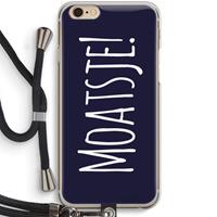 CaseCompany Moatsje!: iPhone 6 / 6S Transparant Hoesje met koord