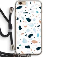 CaseCompany Terrazzo N°13: iPhone 6 / 6S Transparant Hoesje met koord