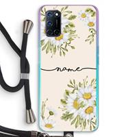 CaseCompany Daisies: Oppo A92 Transparant Hoesje met koord
