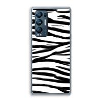 CaseCompany Zebra pattern: Oppo Find X3 Neo Transparant Hoesje