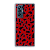 CaseCompany Red Leopard: Oppo Find X3 Neo Transparant Hoesje