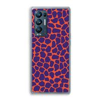 CaseCompany Purple Giraffe: Oppo Find X3 Neo Transparant Hoesje