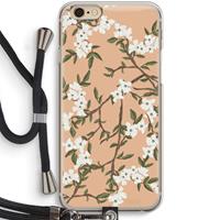 CaseCompany Blossoming spring: iPhone 6 / 6S Transparant Hoesje met koord