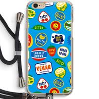 CaseCompany Fruitsticker: iPhone 6 / 6S Transparant Hoesje met koord