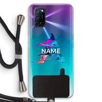 CaseCompany Abstract Spectrum: Oppo A92 Transparant Hoesje met koord